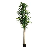 9ft. Potted Green Artificial Dracaena Tree with Real Touch Leaves