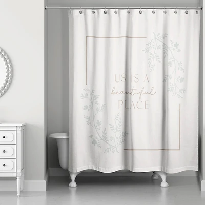 Us Beautiful Place 71" x 74" Shower Curtain