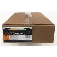 9" x 12" Crescent Black Mat Boards, 40ct.
