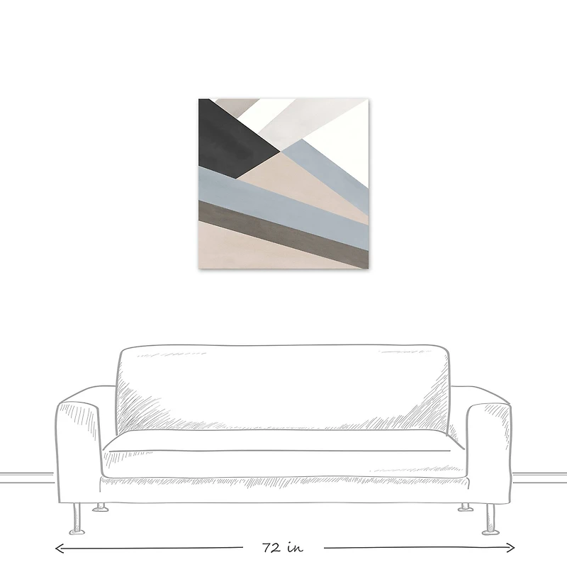 Abstract Geometric 30" x 30" Canvas Wall Art