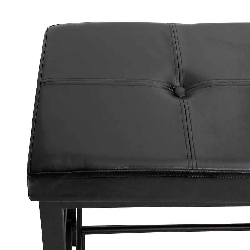 Simplify Black Entryway Bench with Shoe Storage