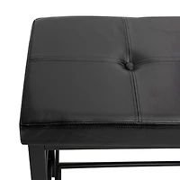 Simplify Black Entryway Bench with Shoe Storage