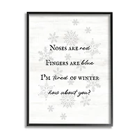 Stupell Industries Tired Of Winter Funny Poem Framed Giclee Art