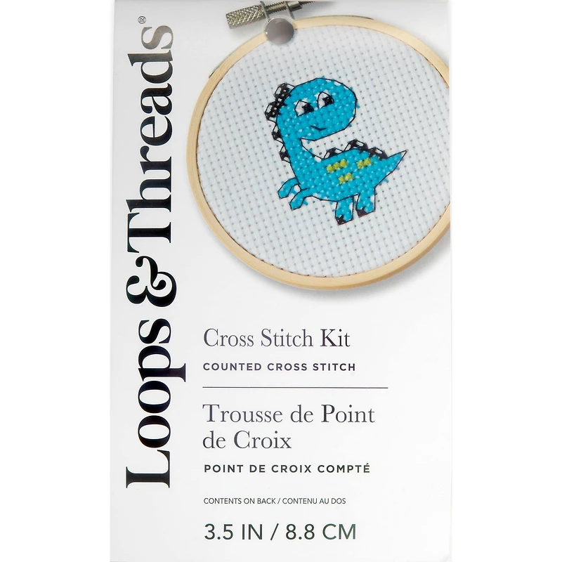 Dino Counted Cross Stitch Kit by Loops & Threads®