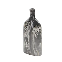 13" Gray Stoneware Contemporary Vase Set