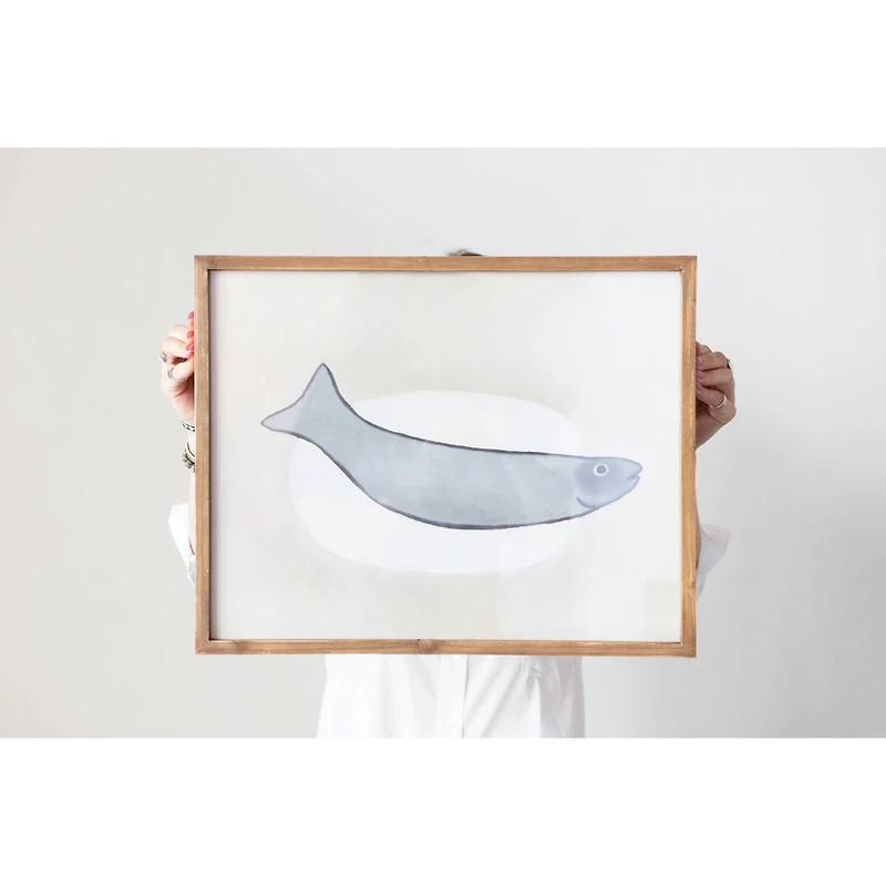 Hello Honey® Fish Wood Framed Wall Décor