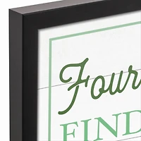 Four Leaf Clover Finders Black Framed Canvas