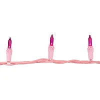 50ct Pink Mini Valentine's Day Light Set 10ft Pink Wire