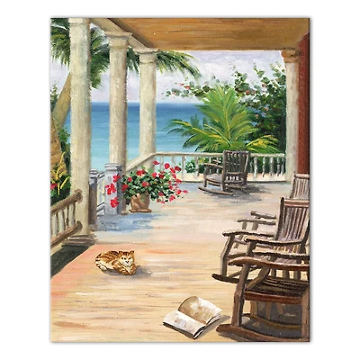 Porch Sitting 16" x 20" Canvas Wall Art