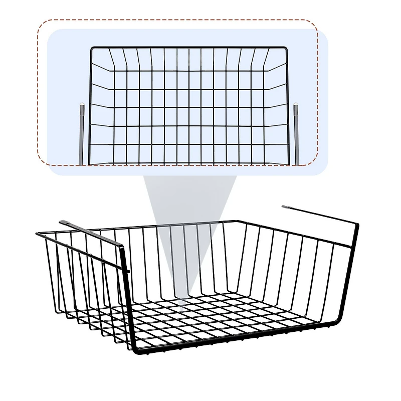NEX™ Black Under Shelf Wire Baskets, 4ct.