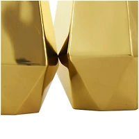 Stainless Steel Geometric Hexagon Shaped Vase Set