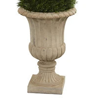 5ft. Double Pond Cypress Spiral Topiary Tree in Urn