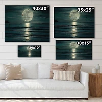 Designart - Super Moon Over The Sea I