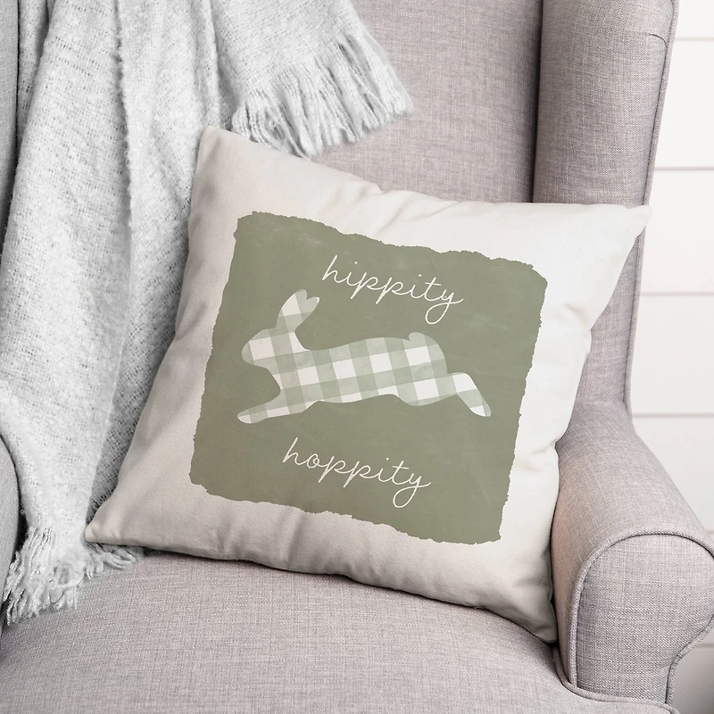 Hippity Hoppity Pillow 2 18" x 18" Throw Pillow