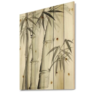 Designart - Vintage Monochrome Bamboo V