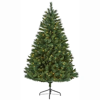 6ft. Pre-Lit Rocky Mountain Mixed Pine Artificial Christmas Tree, 300 LED Lights