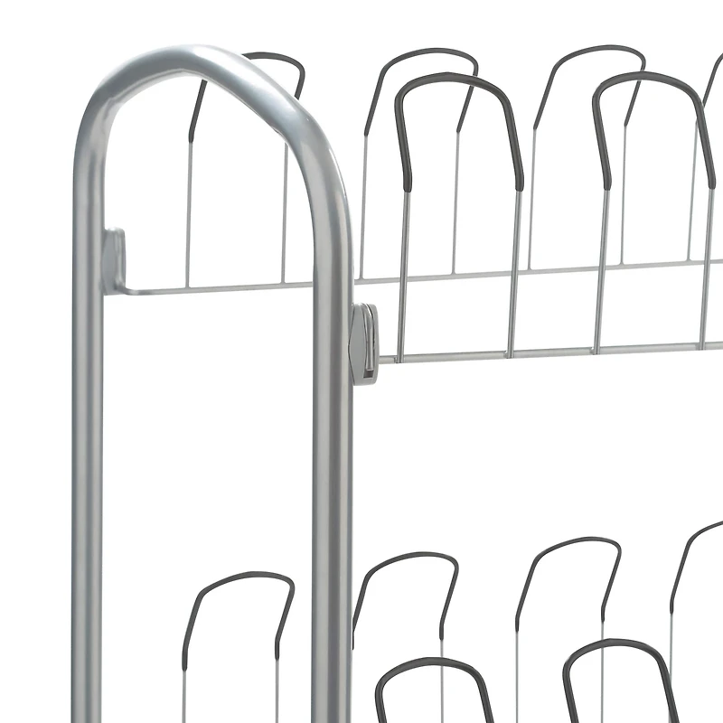 Organize It All 12 Pair Floor Shoe Rack With Shelf