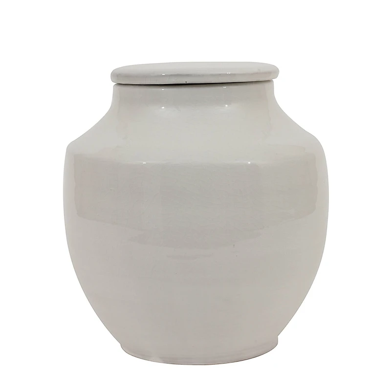Hello Honey® 8.5'' White Terracotta Round Cachepot