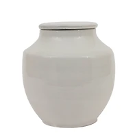 Hello Honey® 8.5'' White Terracotta Round Cachepot
