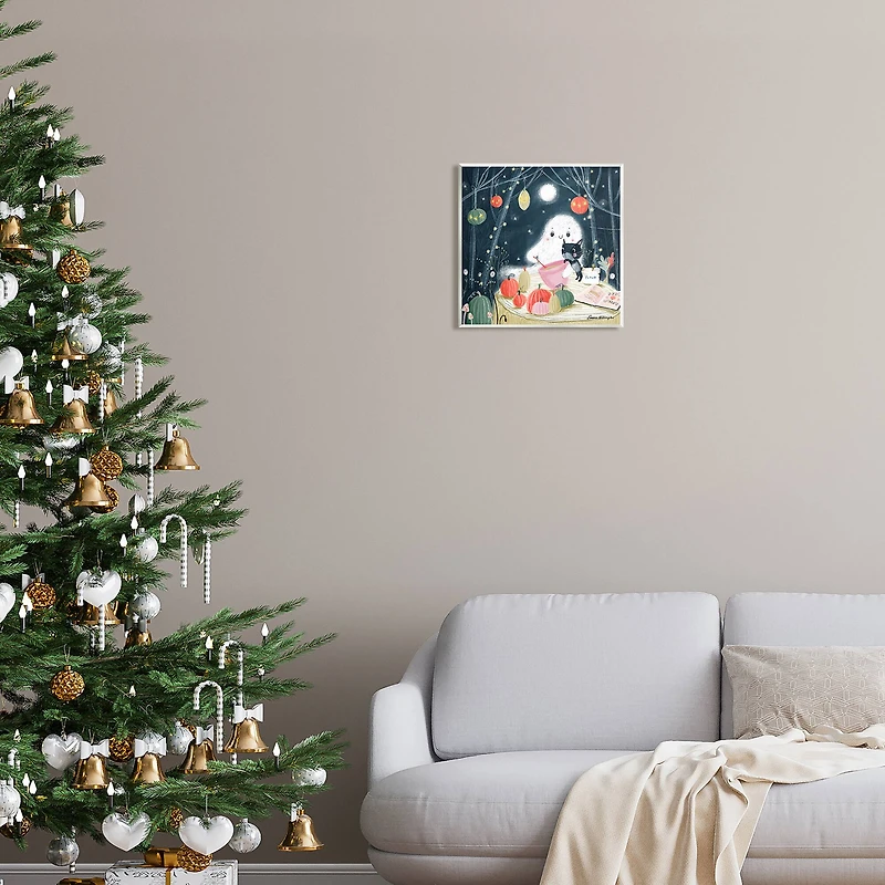 Stupell Industries Cat & Ghost Baking Pumpkin Cake Wall Plaque Art