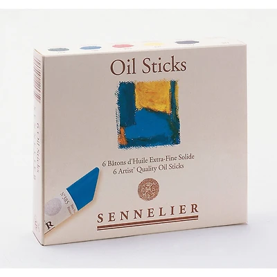 Sennelier 6 Color Medium Oil Stick Set