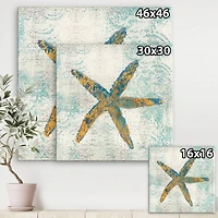 Designart - Coastal Pastel seashells III