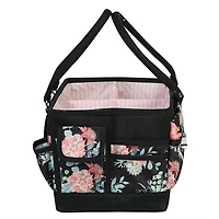 Everything Mary Black & Floral Deluxe Store & Tote Craft Organizer