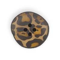 Dritz® 28mm Cheetah Recycled Leather Buttons, 6ct.