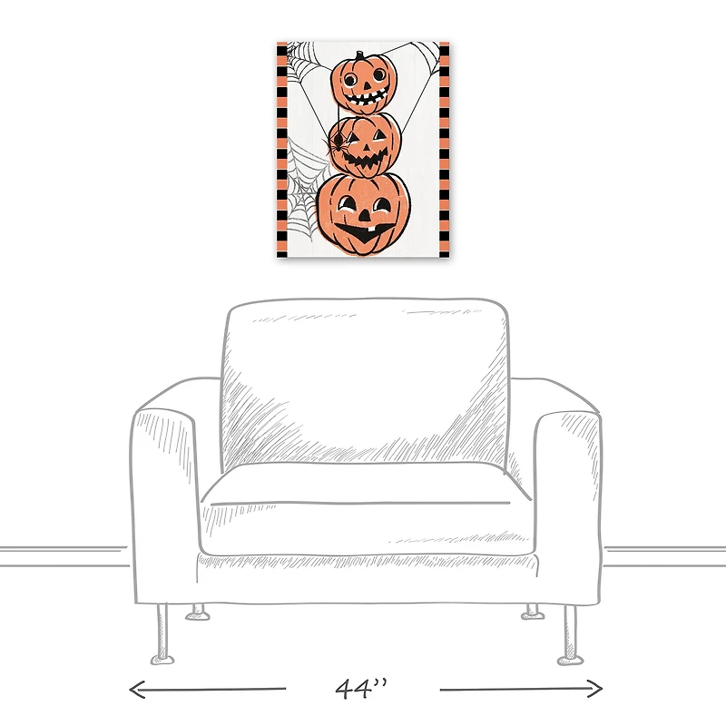 Jackolantern Stack 16" x 20" Canvas Wall Art