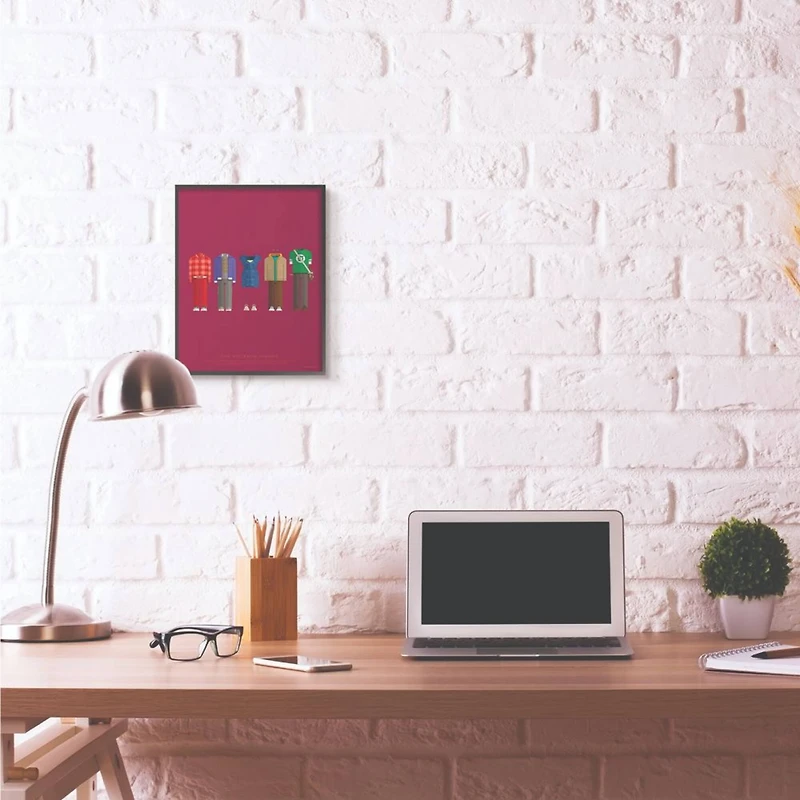 Stupell Industries Big Bang Theory Character's Fashion Framed Wall Art