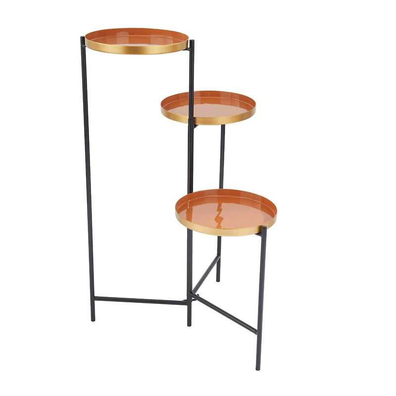 Orange Iron Modern Plantstand, 32" x 22" x 18"