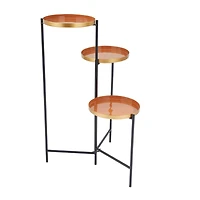 Orange Iron Modern Plantstand, 32" x 22" x 18"