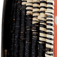 Set of 3 Black Wood Boho Style Wall Decor 20", 18