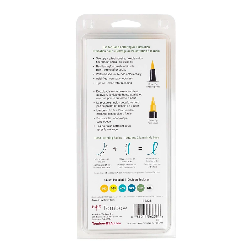 Tombow Lemon Squeezy Dual Brush Pen Set