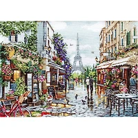 Luca-s Paris In Flowers Counted Cross Stitch Kit