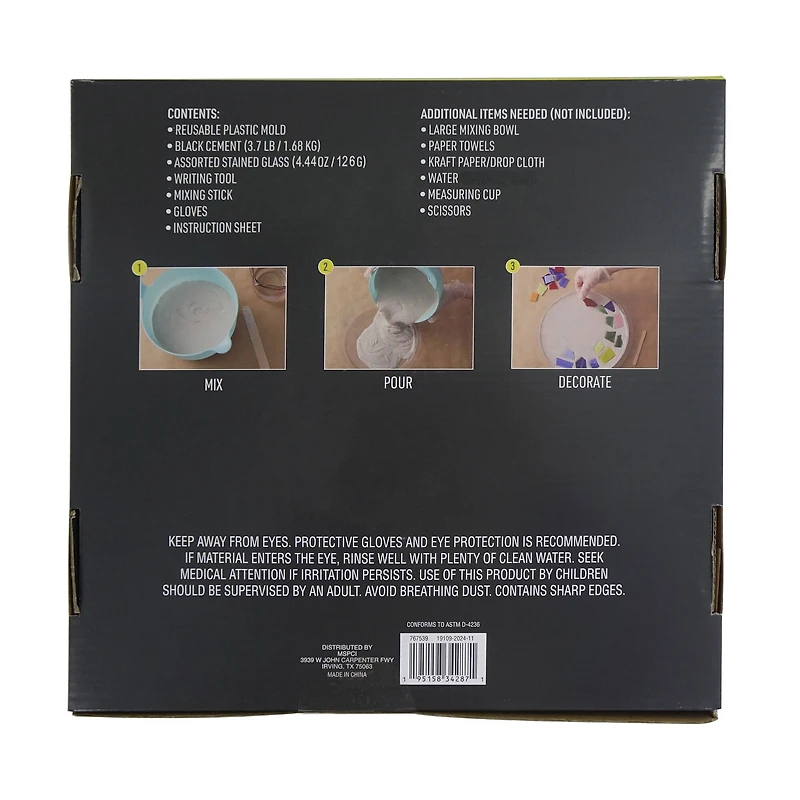 10" Black Round Stepping Stone Kit by Make Market®