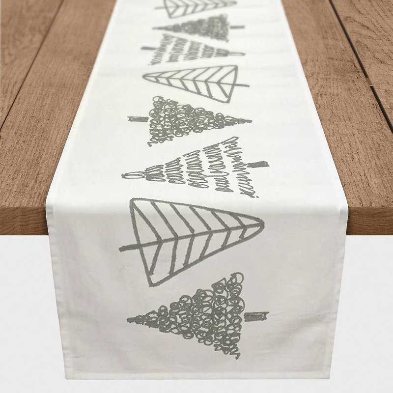 Tree Doodle 16" x 90" Cotton Twill Runner