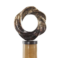 23" Light Brown Glass Brushed Ombre Decorative Jar with Ring Top