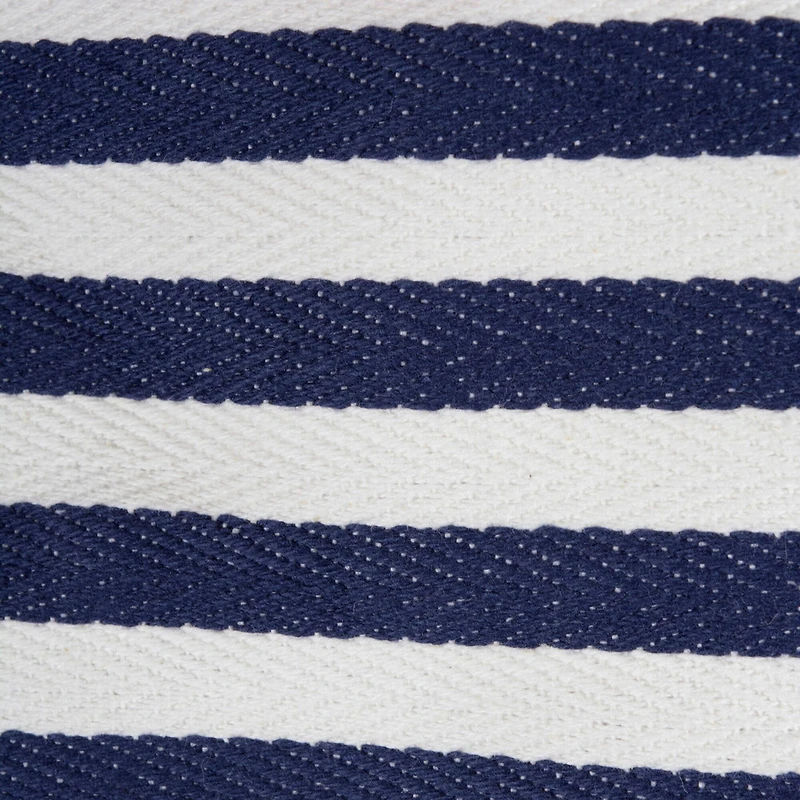 DII® French Blue & White Herringbone Striped PE-Coated Cotton Laundry Bins