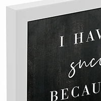 I Like Expensive Things White Framed Canvas