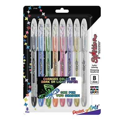 Pentel Arts® Sparkle Pop™ Metallic 8 Color Gel Pen Set