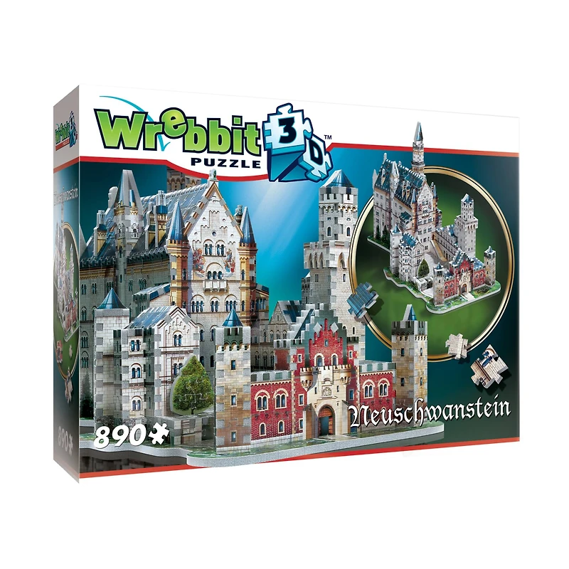 Wrebbit 3D Puzzle™ Neuschwanstein Castle 890 Piece Puzzle