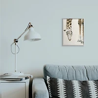 Stupell Industries Giraffe Grazing Safari Animal Wall Art in Gray Frame