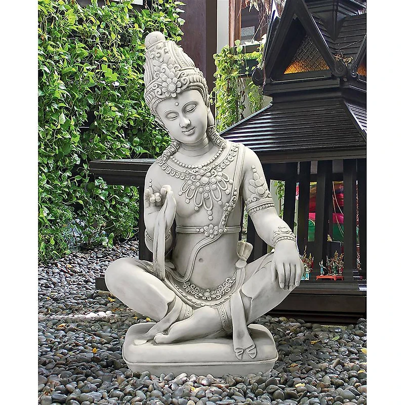 Design Toscano 21.5" Sitting Thai Teppanom Beautiful Being Statue