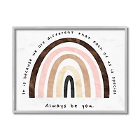 Stupell Industries Diversity Rainbow Wall Art in Gray Frame