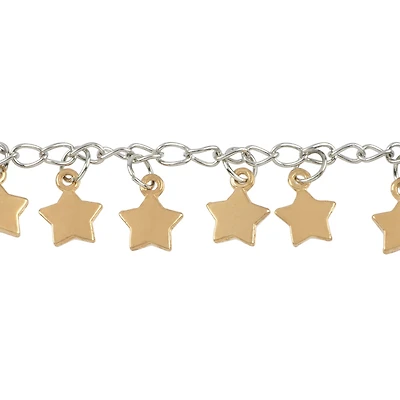Gold Metal Star Charms, 12mm by Bead Landing™