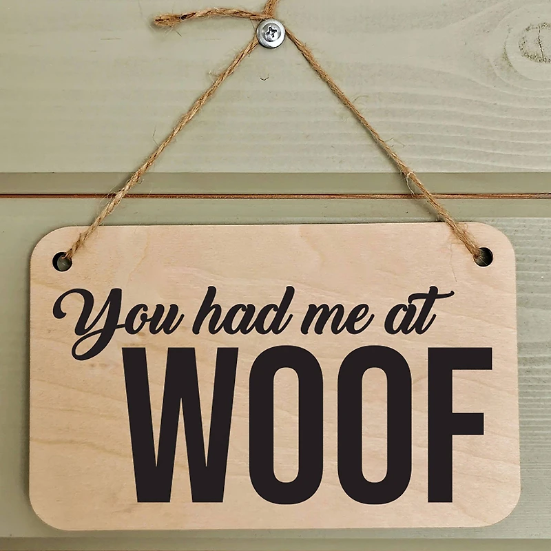 Leisure Arts® Vinyl Matte Black You Had Me at Woof Decal