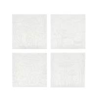 4" x 4" Mushrooms Canvas Painting Kit by Craft Smith®