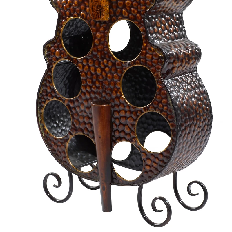 47" Brass Metal Traditional Wine Holder Rack