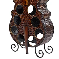 47" Brass Metal Traditional Wine Holder Rack